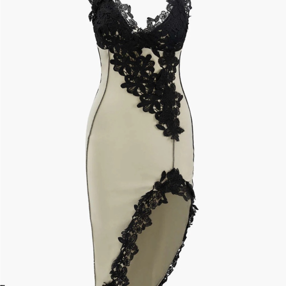 Elegant Black Lace Overlay Dress